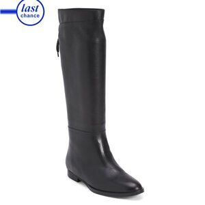LK BENNETT Black Made In Italy Leather Cassandra Knee Boots